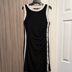 Lauren Ralph Lauren Black and Cream Mini Dress